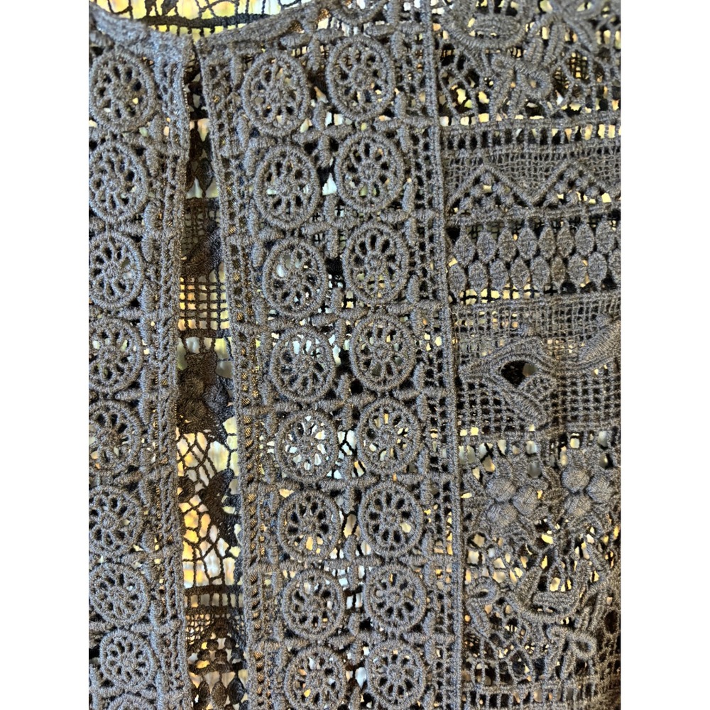 Alfani Black Crochet Lacey Cotton Cardigan Size S - Picture 10 of 11